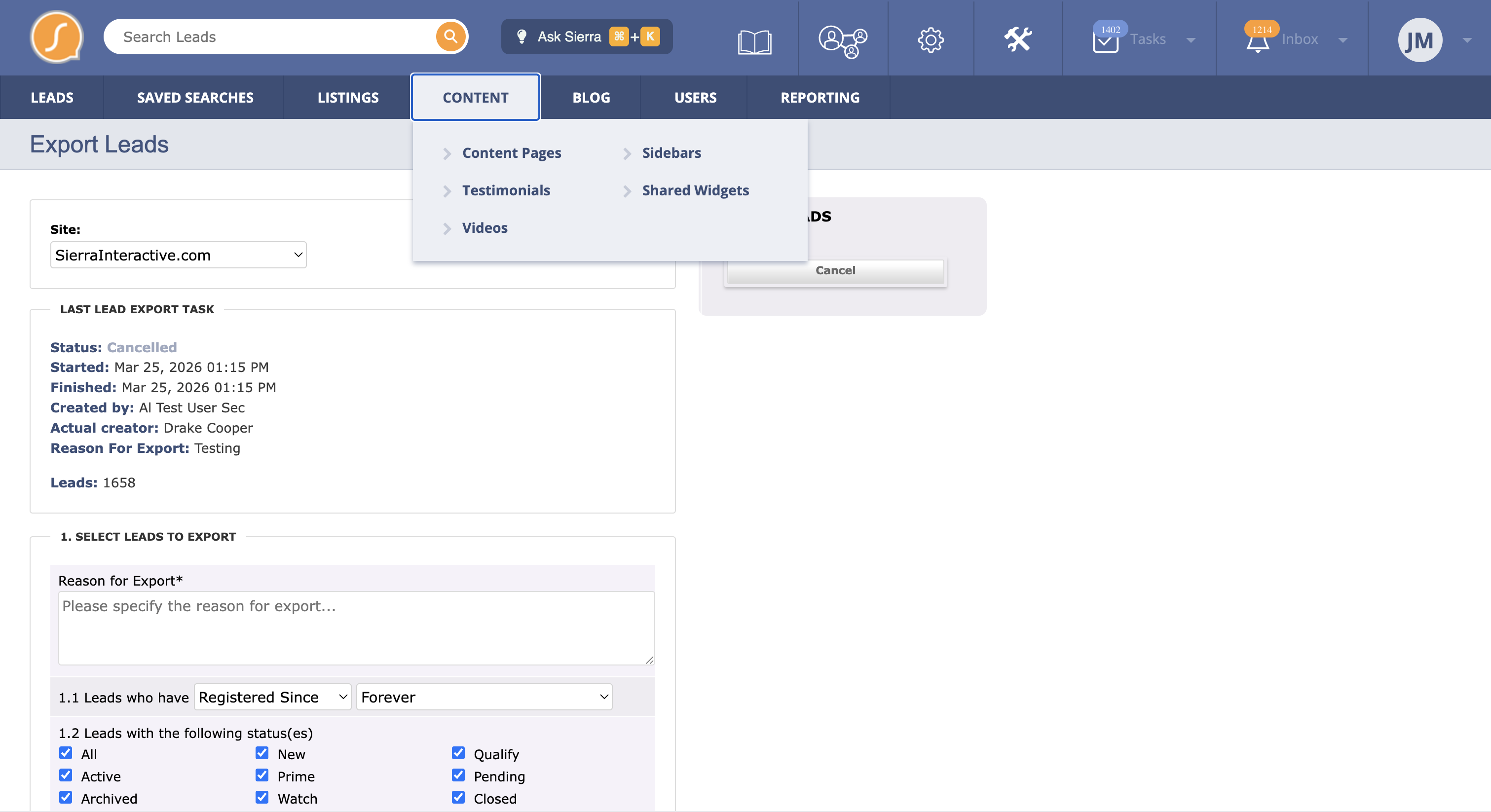 Hover dropdown menu example