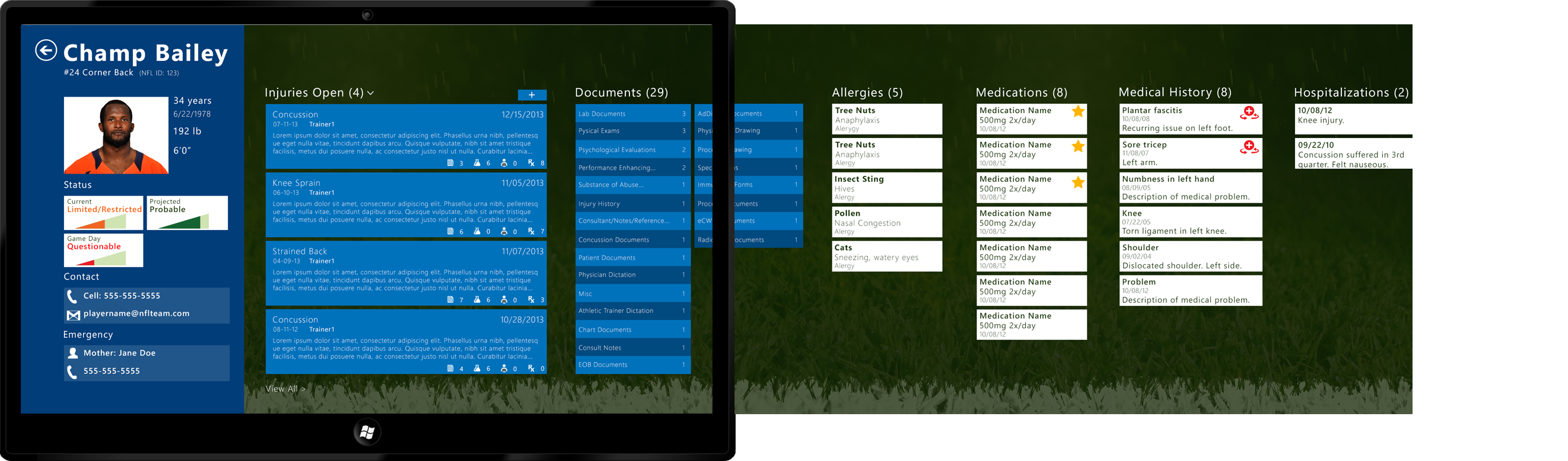Football Player Injury Tracker screenshot