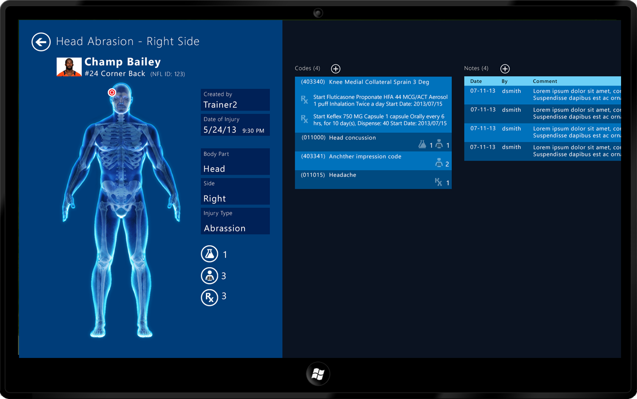 Football Player Injury Tracker screenshot
