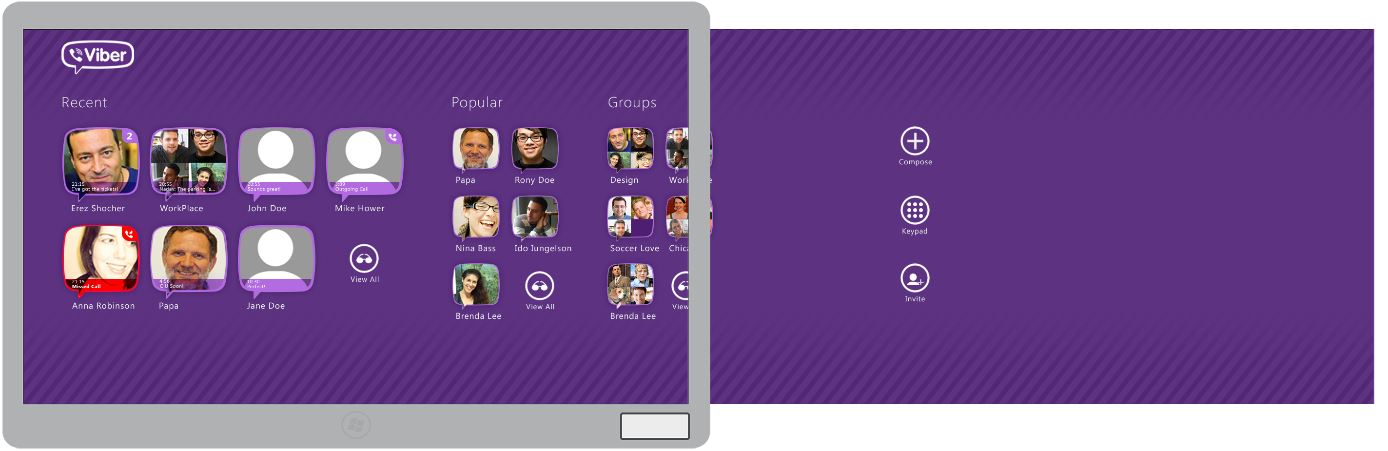 Viber Windows 8 App screenshot