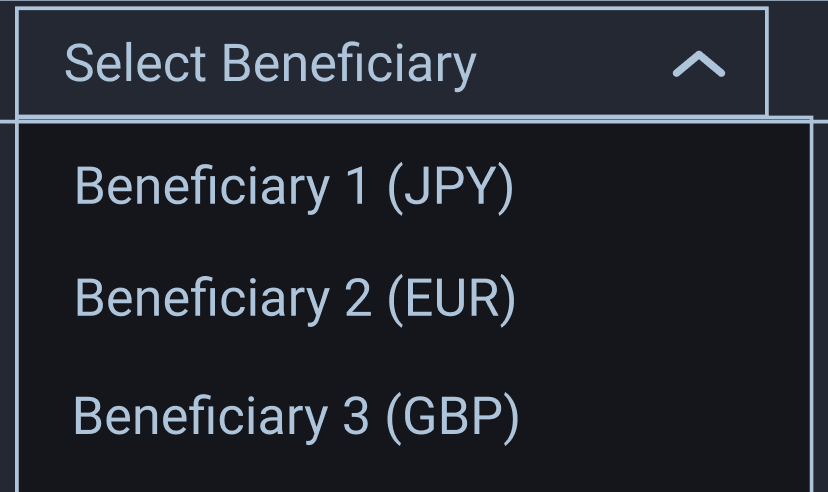 Original dropdown design