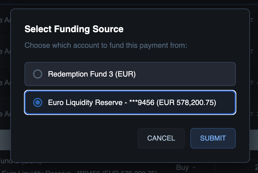 Funding source selection